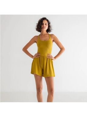 IMBODHI LILA ROMPER CHARTREUSE EUC Size XS